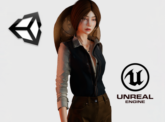 Adventure Girl - 3D Character Model 3D .c4d .max .obj .3ds .fbx .stl .blend 