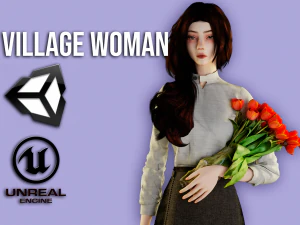 Деревенская женщина - 3D персонаж 3D Модель
