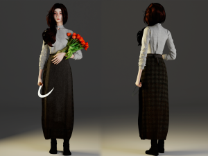 Village Woman - 3D Character 3D Модель