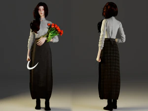 Village Woman - 3D Character 3D Model