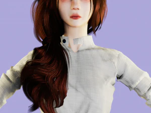 Village Woman - 3D Character 3D Model