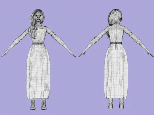 Village Woman - 3D Character 3D Model