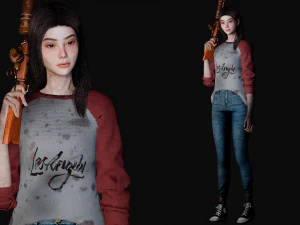 Customizable Survival Girl pack - GamerReady 3D Model