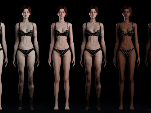 Customizable Survival Girl pack - GamerReady 3D Модель