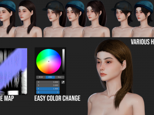 Customizable Survival Girl pack - GamerReady 3D Модель