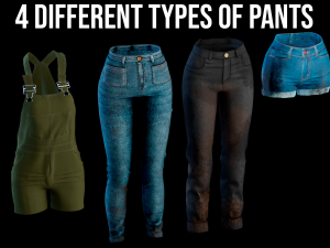 Customizable Survival Girl pack - GamerReady 3D Модель