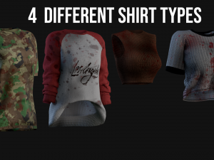 Customizable Survival Girl pack - GamerReady 3D Модель