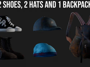 Customizable Survival Girl pack - GamerReady 3D Model