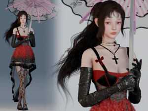 वैम्पायर गर्ल - गेमरेडी 3D मॉडल