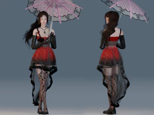 Vampire Girl - GameReady 3D Model