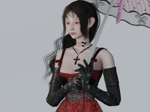 Vampire Girl - GameReady 3D Model