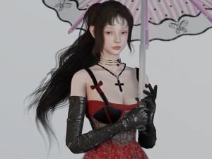 Vampire Girl - GameReady 3D Model