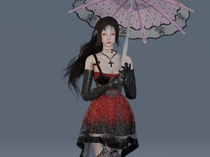 Vampire Girl - GameReady 3D Model