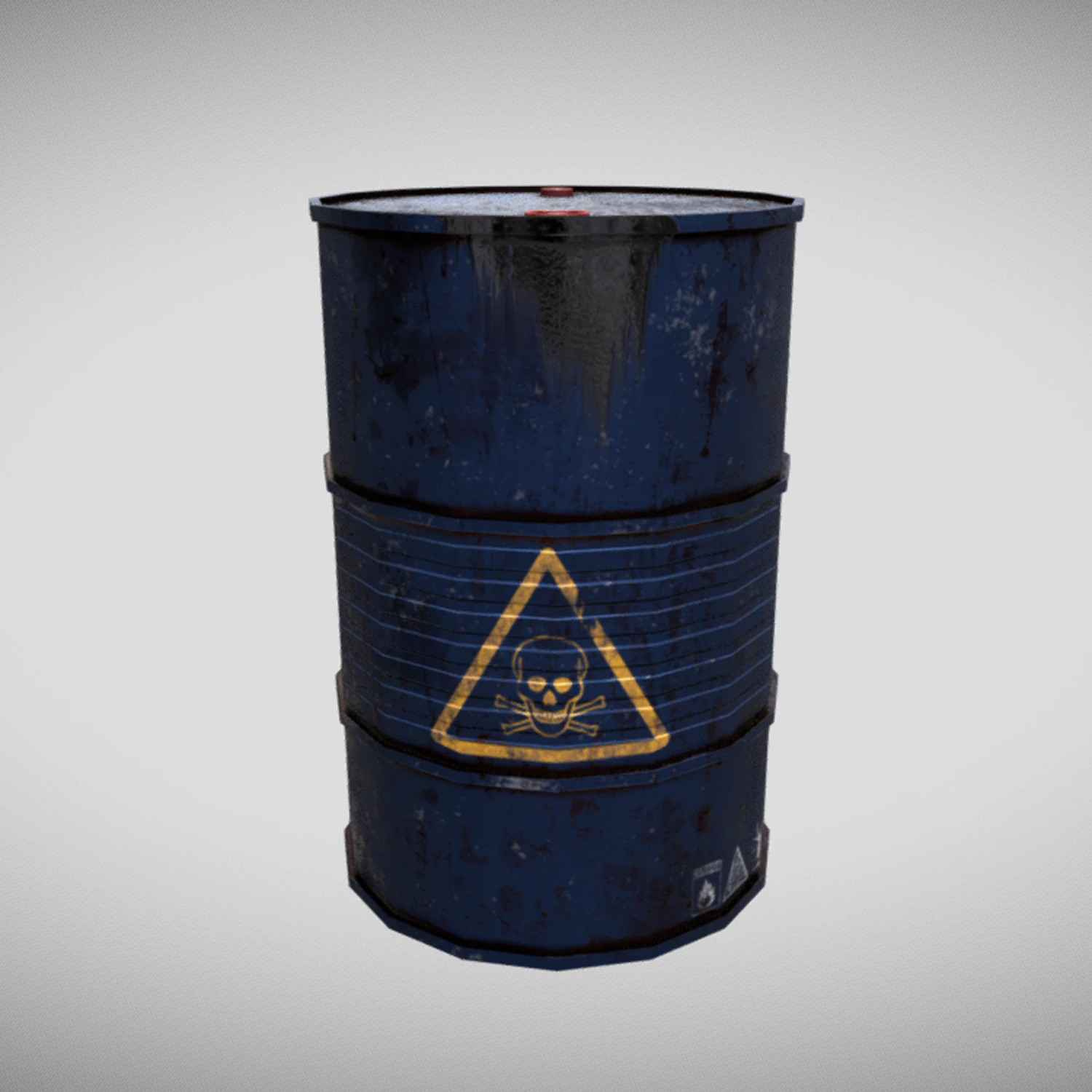 Oil Barrel - Low Poly - 4k textures 3D Model .c4d .max .obj .3ds .fbx .stl .blend 
