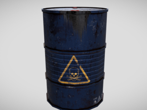 Oil Barrel - Low Poly - 4k textures 3D Model