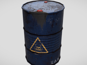 Oil Barrel - Low Poly - 4k textures Modelo 3D
