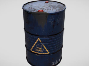 Oil Barrel - Low Poly - 4k textures 3D Model