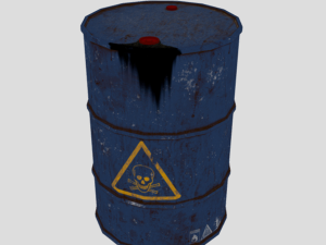 Oil Barrel - Low Poly - 4k textures Modelo 3D