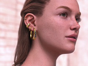 M3D Stone Jewelry Earring Pack for Genesis 9 - 2023 CG テクスチャ