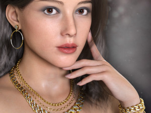 Chain Jewelry for Genesis 9 3D Model