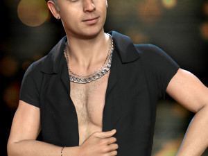 Chain Jewelry for Genesis 9 3D Model