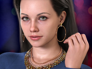 Chain Jewelry for Genesis 9 3D Model