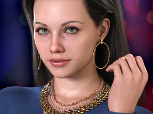 Chain Jewelry for Genesis 9 3D Model