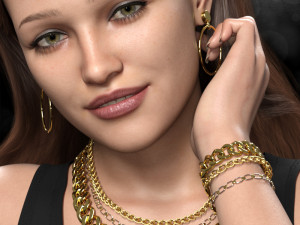 Chain Jewelry for Genesis 9 3D Model