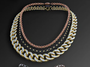 Chain Jewelry for Genesis 9 3D Model