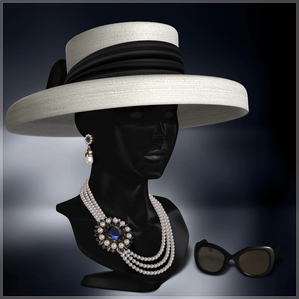 GCD Jewelry Set 2 3D Model .c4d .max .obj .3ds .fbx .stl .blend 