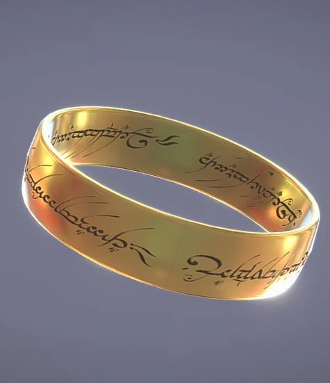 One Ring Print 3D Print Model .c4d .max .obj .3ds .fbx .stl .blend 