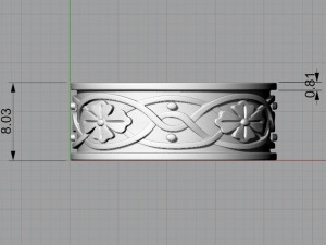 3D Ring with Ornament5 model Modello di stampa 3D
