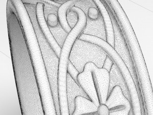 3D Ring with Ornament5 model Modello di stampa 3D