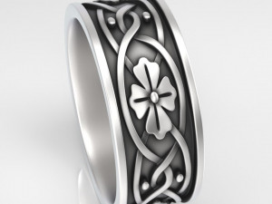 3D Ring with Ornament5 model Modello di stampa 3D