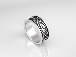 3D Ring with Ornament5 model Modello di stampa 3D