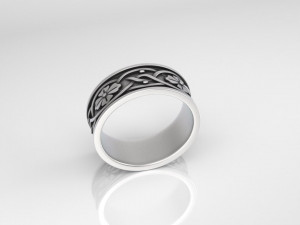 3D Ring with Ornament5 model Modello di stampa 3D