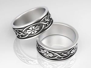 Pierścionek 3D z modelem Ozdoba5 Model do druku 3D