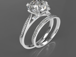 Jewelry-diamond ring 3D Print Model