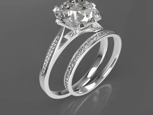 Jewelry-diamond ring 3D Print Model
