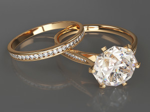 Jewelry-diamond ring 3Dプリントモデル