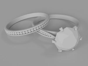 Jewelry-diamond ring 3Dプリントモデル