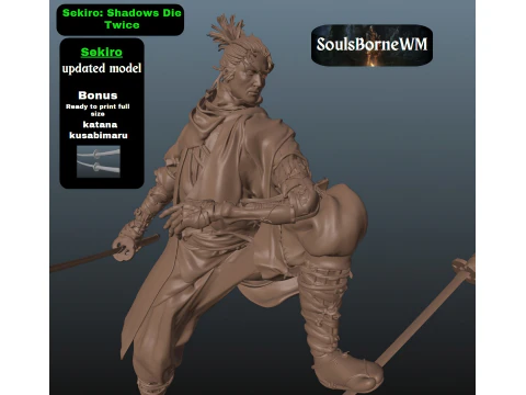 Sekiro Sekiro Shadows Die Twice V2 or three or 4 or a thousand 3D Print Model