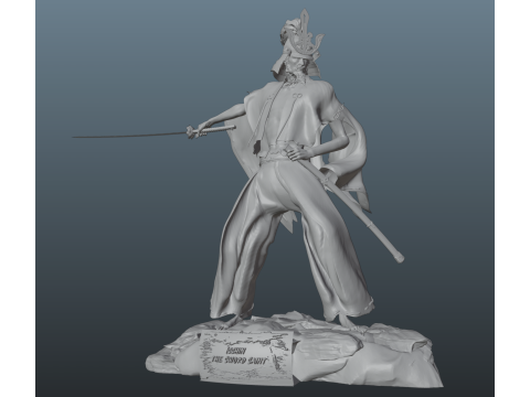 Sekiro Isshin the Sword Saint V3 Fully updated model 3D 打印模型