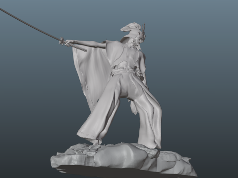 Sekiro Isshin the Sword Saint V3 Fully updated model 3D 打印模型