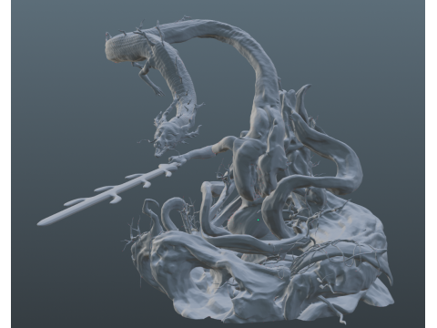 Sekiro Divine Dragon 3D प्रिंट मॉडल