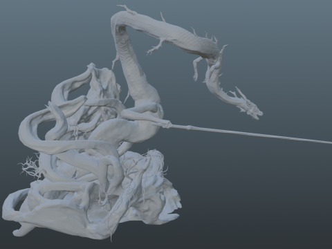 Sekiro Divine Dragon 3D प्रिंट मॉडल