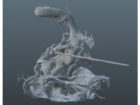 Sekiro Divine Dragon 3D प्रिंट मॉडल