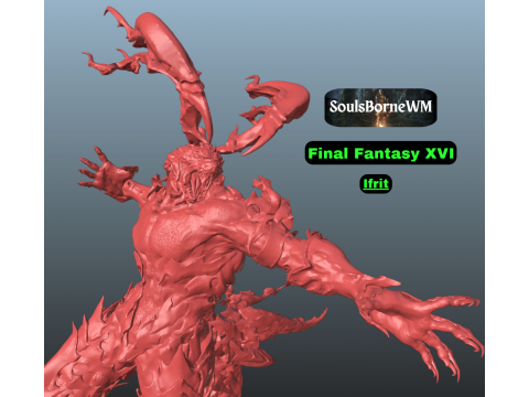 Final Fantasy XVI Ifrit 3Dプリントモデル