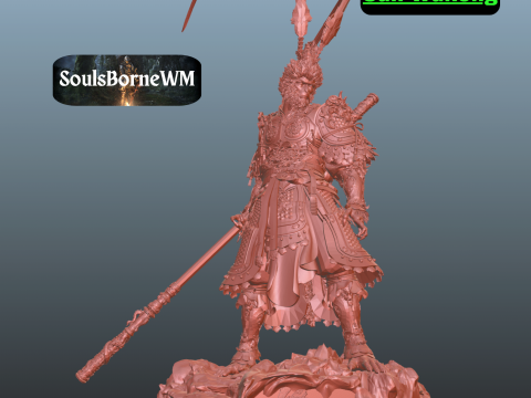 Black Myth Wukong Bonus Wukong Mug 3Dプリントモデル