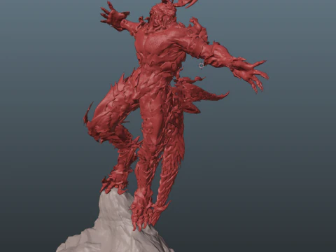 Final Fantasy XVI Ifrit vs Phoenix Diorama Two versions 3D Print Model